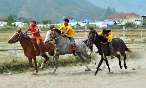 Latihan pacu kuda Gayo di Belang Bebangka Pegasing. (LGco-Win Aman)