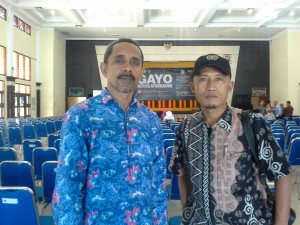 Ketua PWI Aceh, Tarmilin Usman Bersama Khalisuddin Sekretaris PWi Balai Aceh Tengah dan Bener Meriah