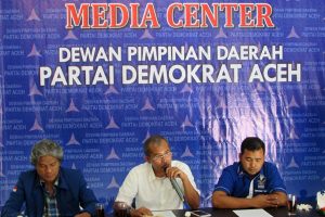 Temu Pers hasil PenjaringanKepala daerah oleh DPD Demokrat Aceh, Selasa (12/4/2016).(LG.co | aZa)