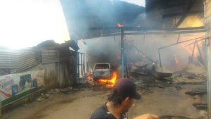Kebakaran di Pengkala Kute Lintang Blangkejeren. (Foto : Sartika Mayasari Awaluddin)