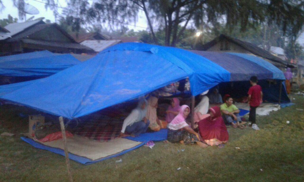 Pengungsi Gempa Pidie Jaya. (foto : Rahmat)