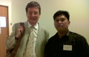 Sabela Gayo & Professor Jeremy Moon (Director ICCSR University of Nottingham)