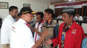 Pngukuhan Bappilu oleh koordinator daerah pemilihan (Kordapil) Aceh 1, Abi Devi. (Foto : Tarmizi Abdul Ghani)