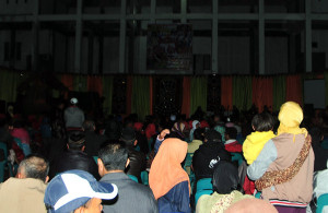 Suasana resepsi HUT Bener Meriah ke-11 di GOR setempat