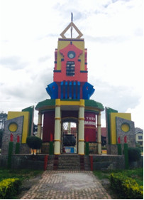 Tampak depan (timur) Tugu Aman Dimot. (Foto : Sylviana Mirahayu Ifani)