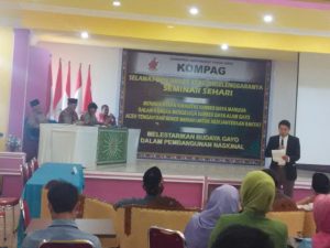 Seminar di Takengon dengan narasumber Tagore. (LGco_Maharadi)