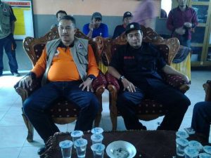 Direktur Penanggulangan Pengungsi BNPB Pusat dan Adam Muchlis
