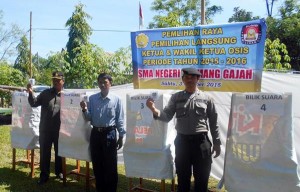 suasana kegiatan pemira OSIS SMAN 1 T.Gajah