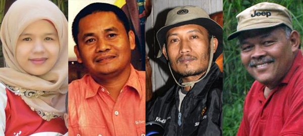 dari kiri : Vera Hastuti, Mahyadi, Khalisuddin dan Muhammad Syukri
