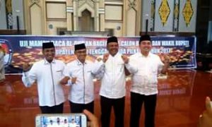Bapaslon Bupati-Wakil Bupati Agara Tes Baca Al-Qur'an