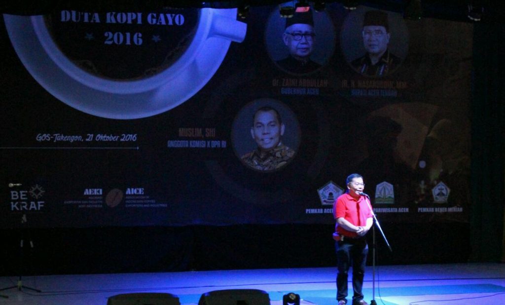 Ketua panitia KKSI 8 AEKI, Pranoto Soenarto memberikan kata sambutan