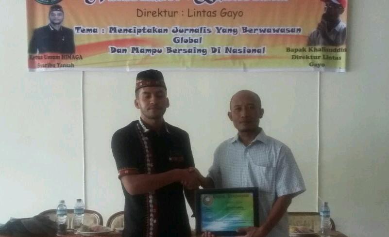 Ketua HIMAGA Syaribu Yansa bersama Khalisuddin