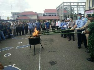 Pemusnahan BB Sabu dan Ganja